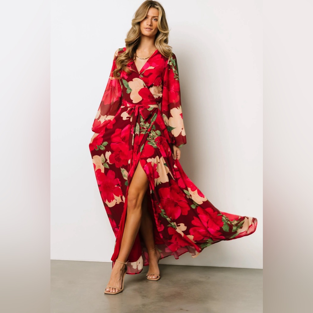 Katinka Wrap Maxi Dress Size S - Baltic Born